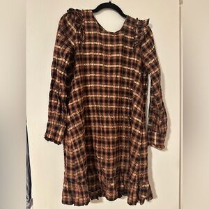 Gold, Orange and Black Zara Plaid Dress